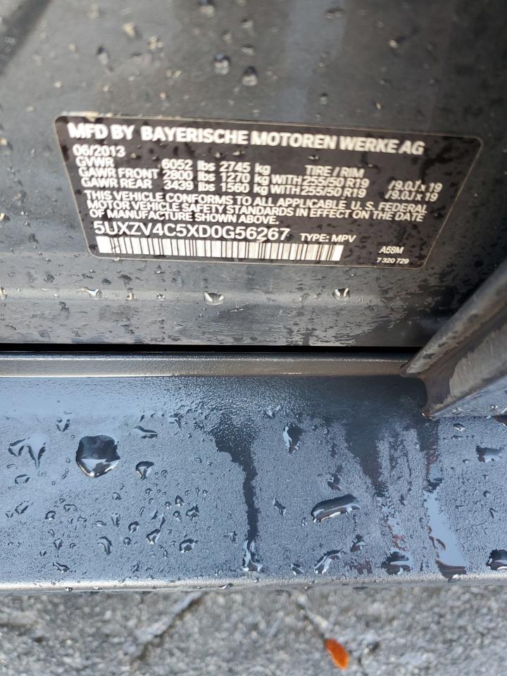 2013 BMW X5 xDrive35I VIN: 5UXZV4C5XD0G56267 Lot: 84623135