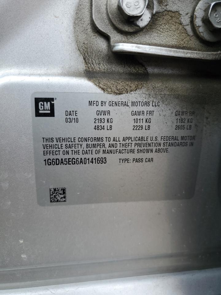 2010 Cadillac Cts VIN: 1G6DA5EG6A0141693 Lot: 83822995
