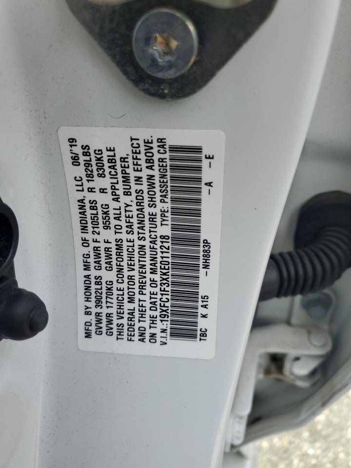 2019 Honda Civic Ex VIN: 19XFC1F3XKE011218 Lot: 83807745