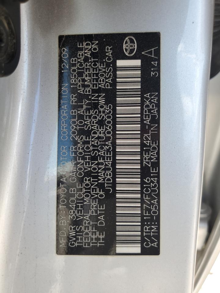 2010 Toyota Corolla Base VIN: JTDBU4EE3AJ060035 Lot: 84279125