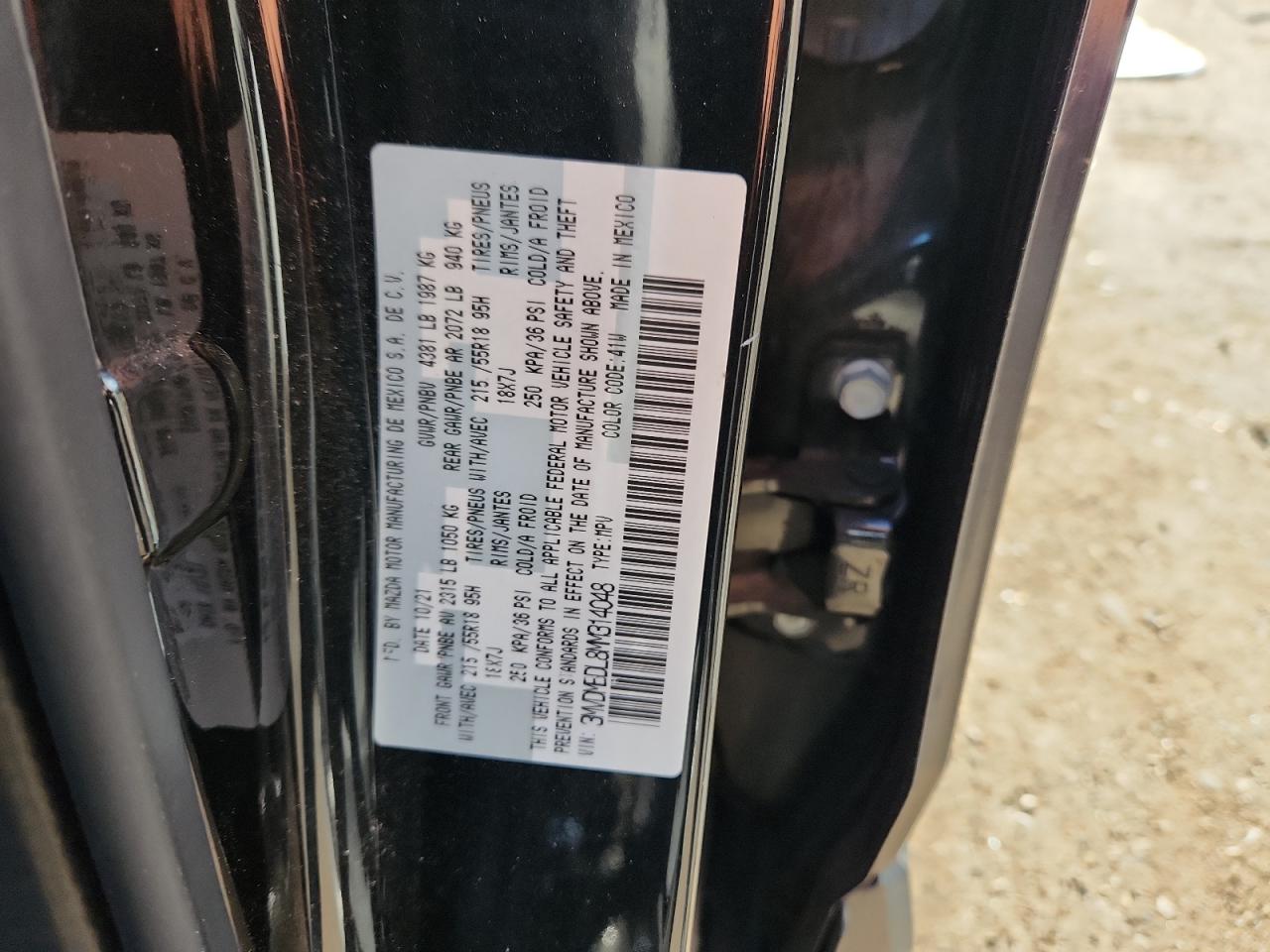 2021 Mazda Cx-30 Premium VIN: 3MVDMBDL8MM314048 Lot: 71815775