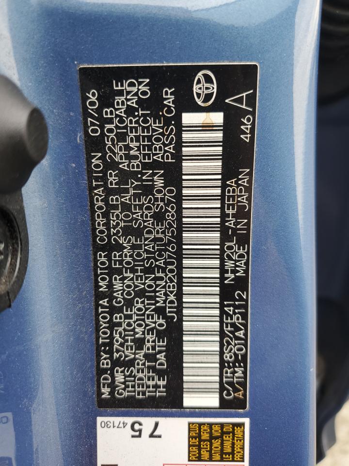 2006 Toyota Prius VIN: JTDKB20U767528670 Lot: 81794745