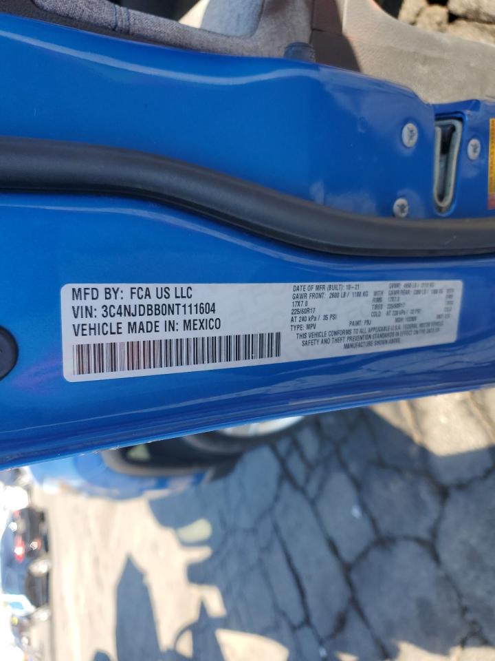 2022 Jeep Compass Latitude VIN: 3C4NJDBB0NT111604 Lot: 71930355