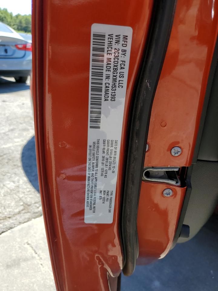 2021 Dodge Charger Sxt VIN: 2C3CDXBGXMH531393 Lot: 71702335