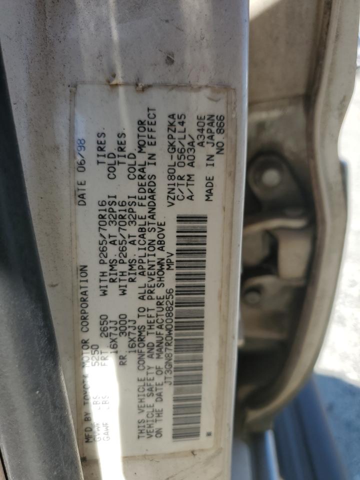 1998 Toyota 4Runner Limited VIN: JT3GN87R0W0088256 Lot: 80293485