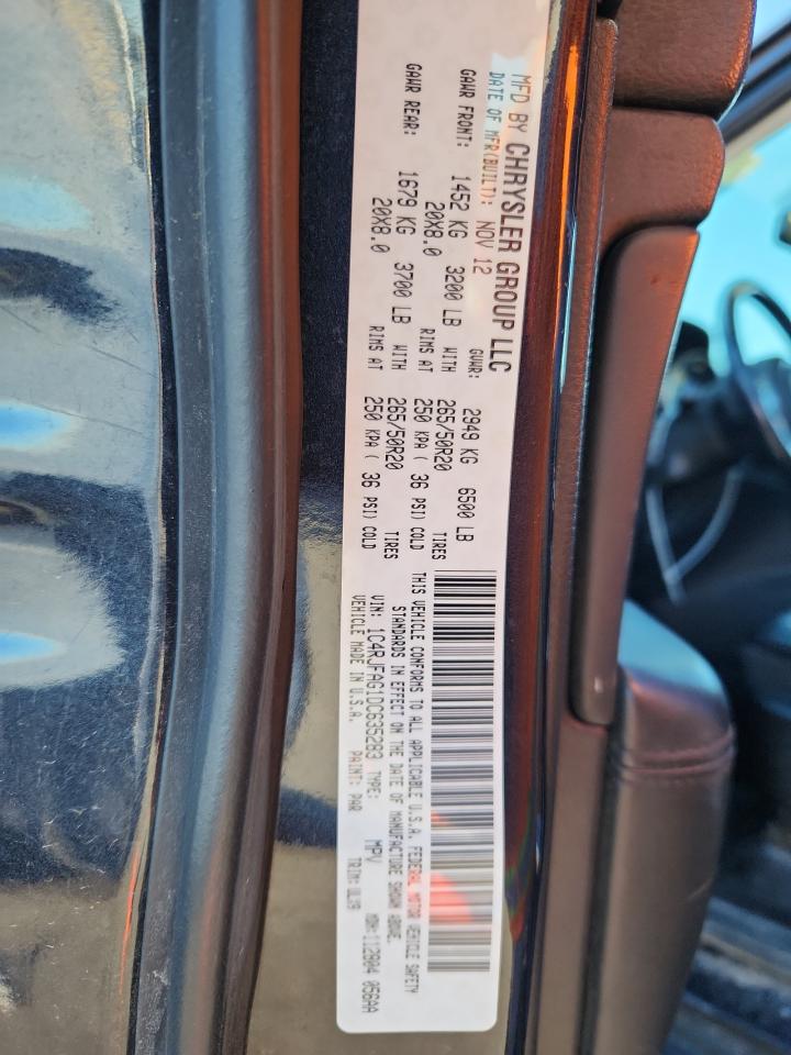 2013 Jeep Grand Cherokee Laredo VIN: 1C4RJFAG1DC635283 Lot: 83823925