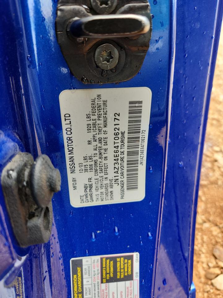 2004 Nissan 350Z Coupe VIN: JN1AZ34E64T062172 Lot: 80512905