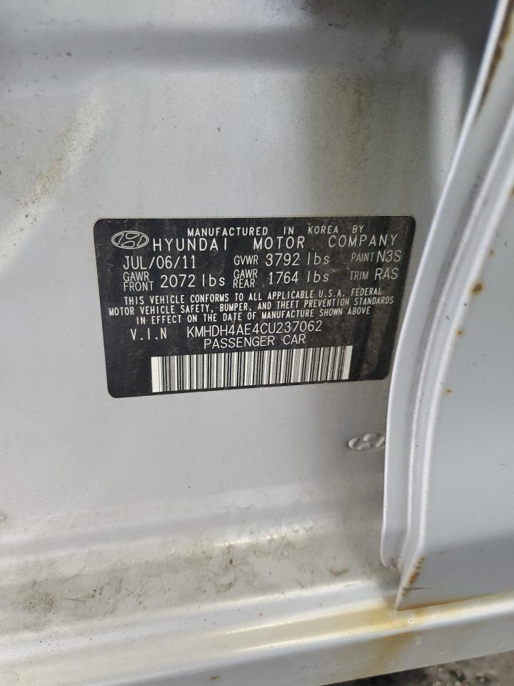 2012 Hyundai Elantra Gls VIN: KMHDH4AE4CU237062 Lot: 81324515