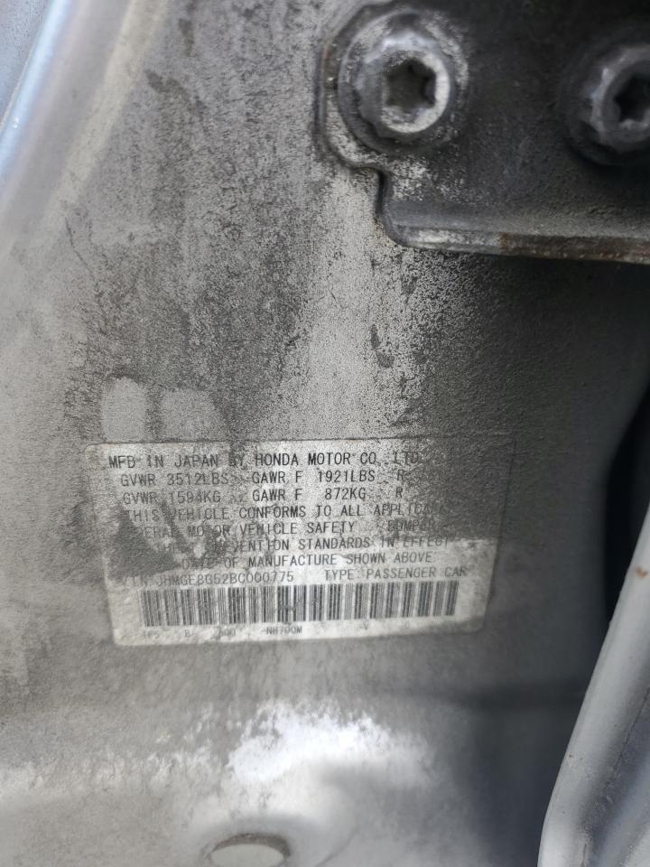 2011 Honda Fit Sport VIN: JHMGE8G52BC000775 Lot: 82083855