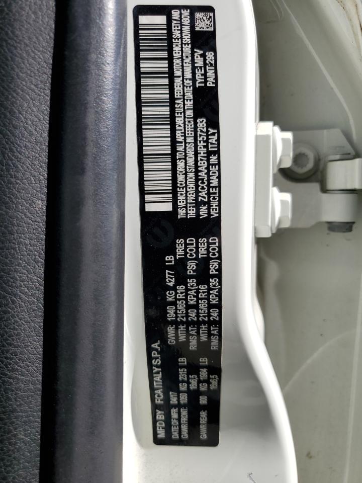 2017 Jeep Renegade Sport VIN: ZACCJAAB7HPF57283 Lot: 81760365