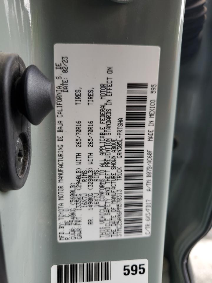 2023 Toyota Tacoma Double Cab VIN: 3TMCZ5AN6PM570313 Lot: 71890705