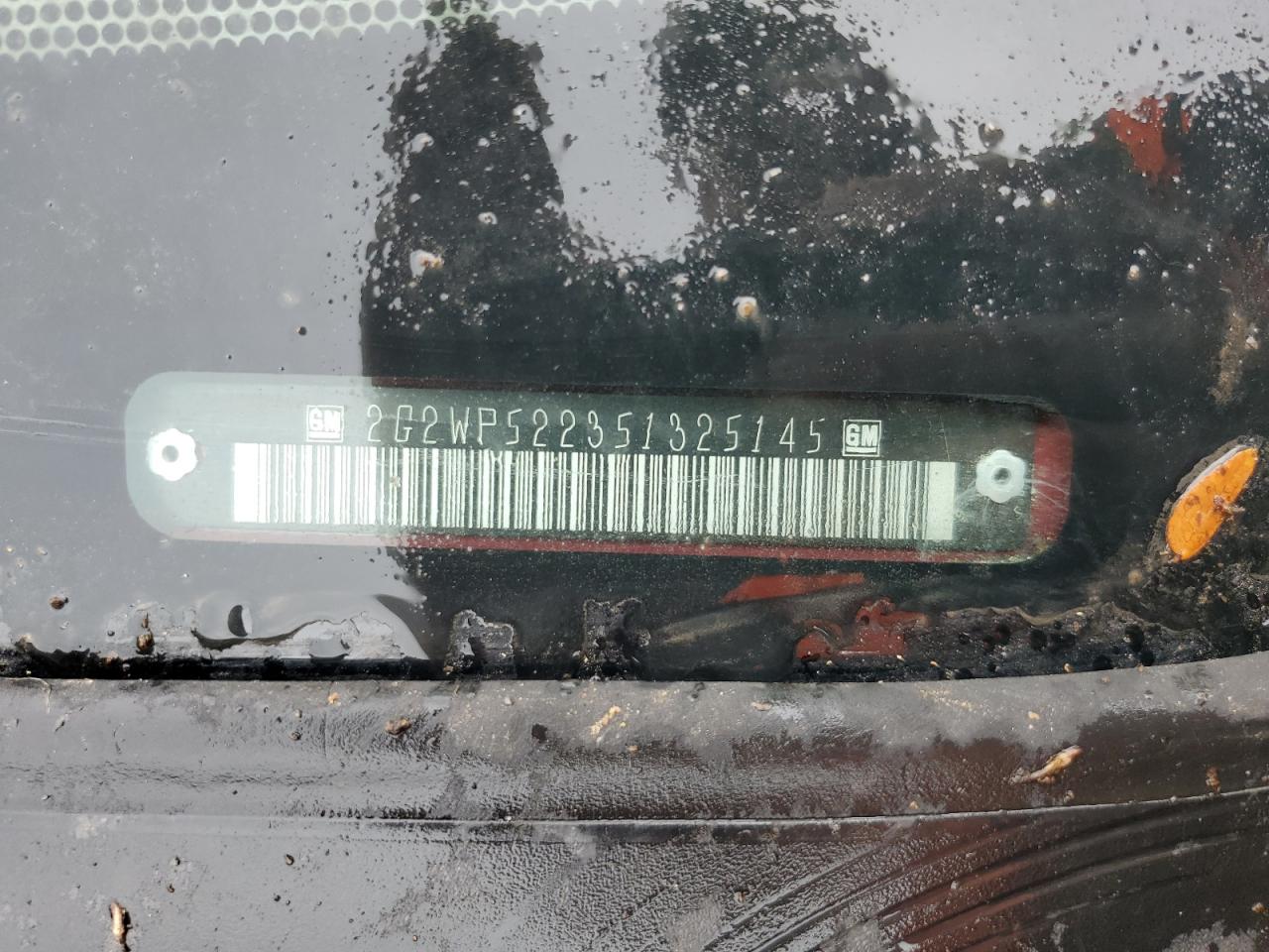 2005 Pontiac Grand Prix VIN: 2G2WP522351325145 Lot: 83800735