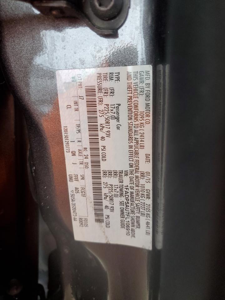 2015 Ford C-Max Se VIN: 1FADP5AU7FL106910 Lot: 71247655