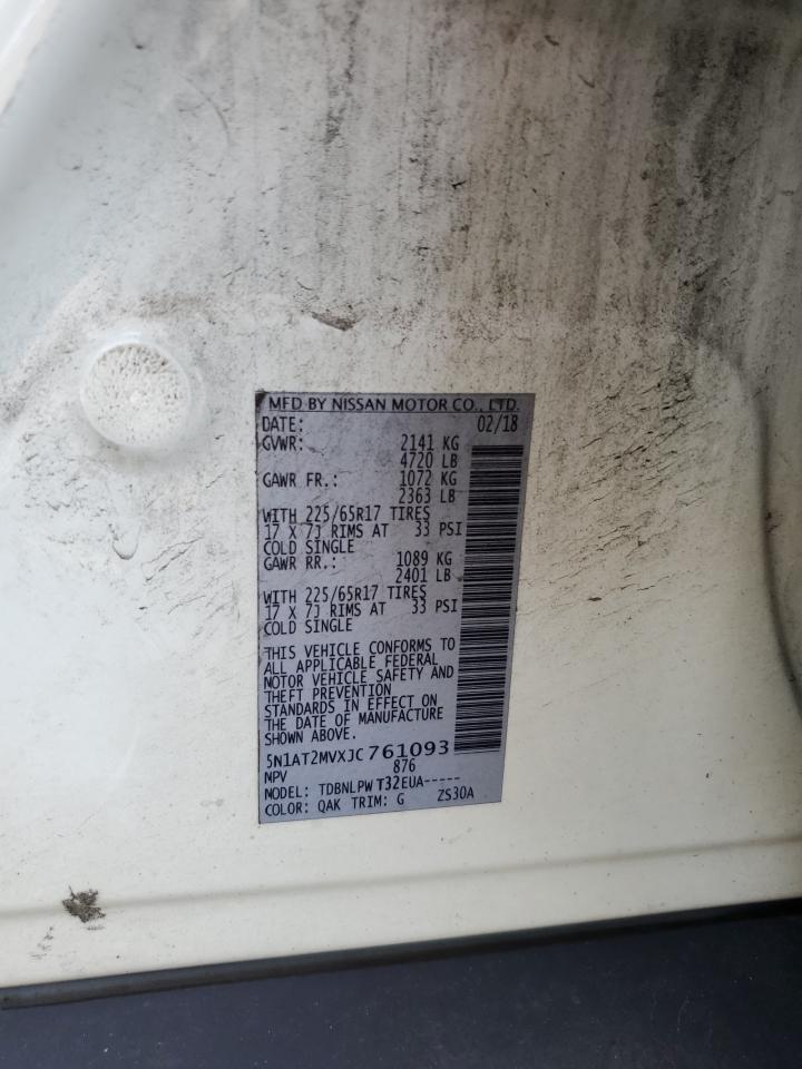 2018 Nissan Rogue S VIN: 5N1AT2MVXJC761093 Lot: 81267605