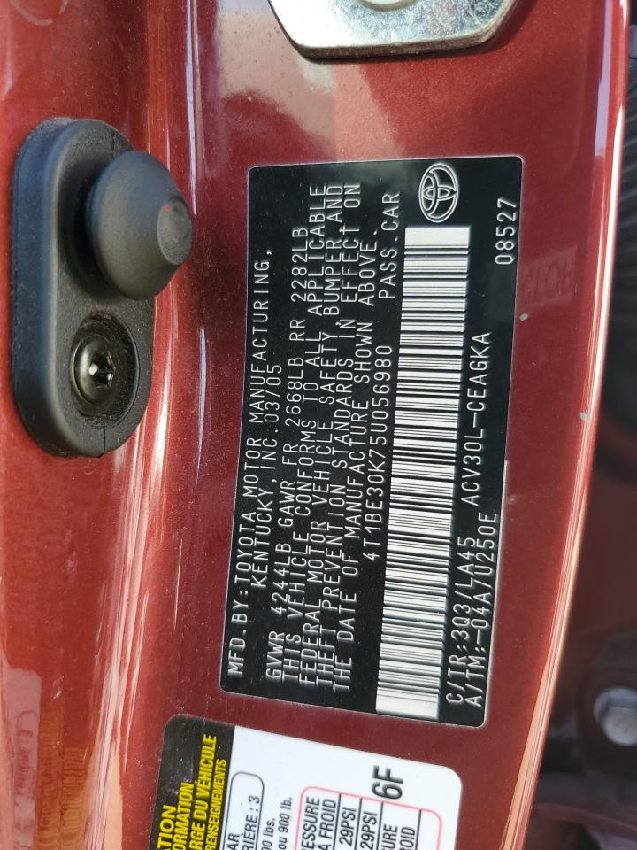 2005 Toyota Camry Le VIN: 4T1BE30K75U056980 Lot: 80802015