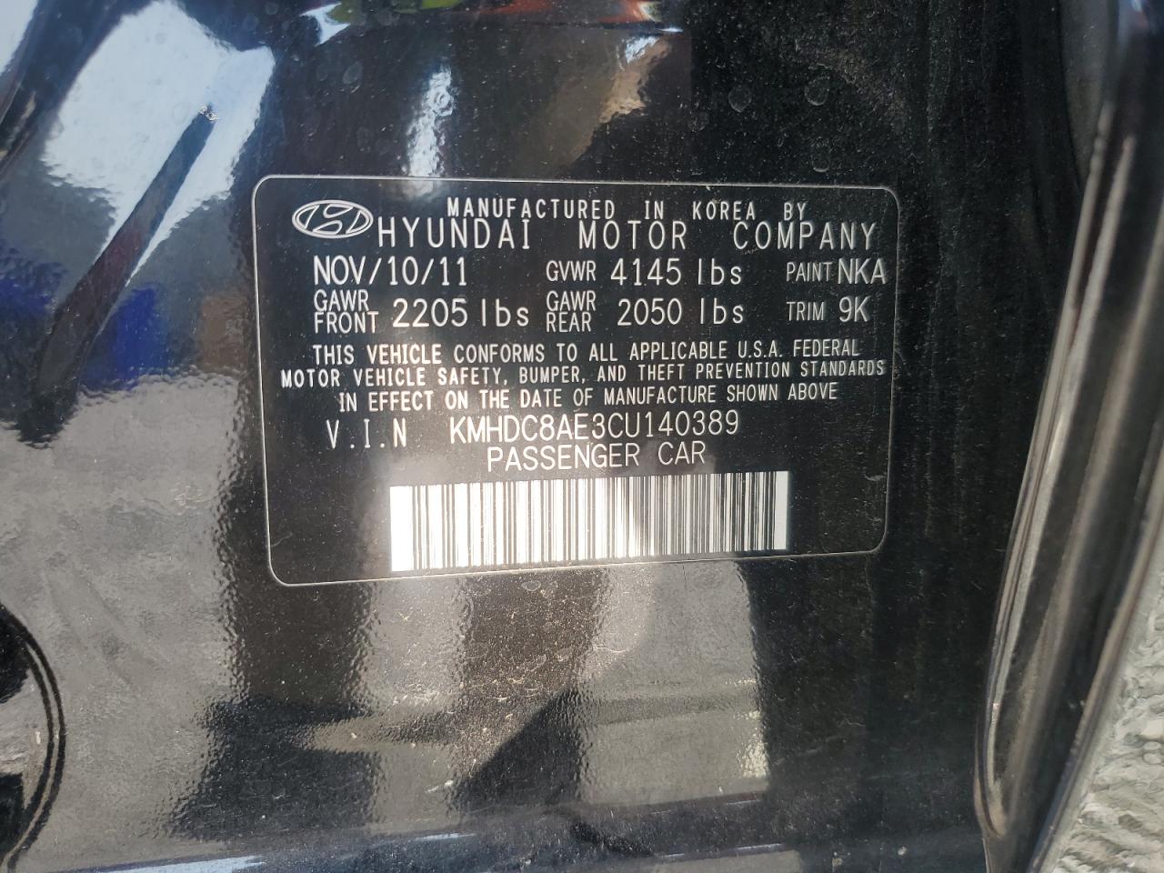 2012 Hyundai Elantra Touring Gls VIN: KMHDC8AE3CU140389 Lot: 80995685