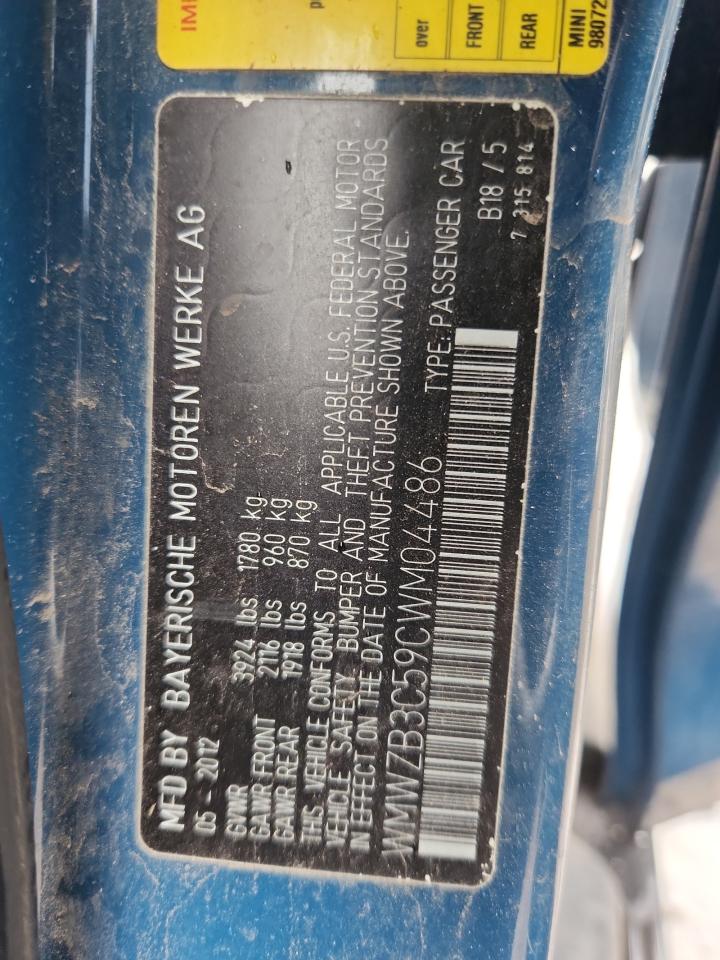 2012 Mini Cooper Countryman VIN: WMWZB3C59CWM04486 Lot: 81312245