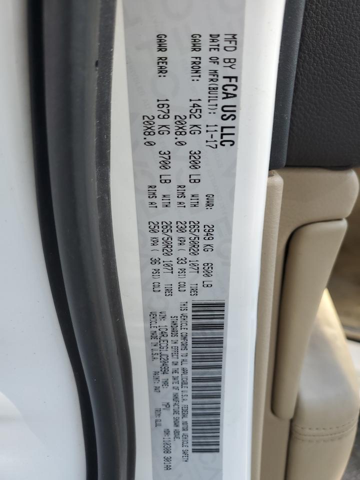 2018 Jeep Grand Cherokee Overland VIN: 1C4RJECG1JC204994 Lot: 81800995