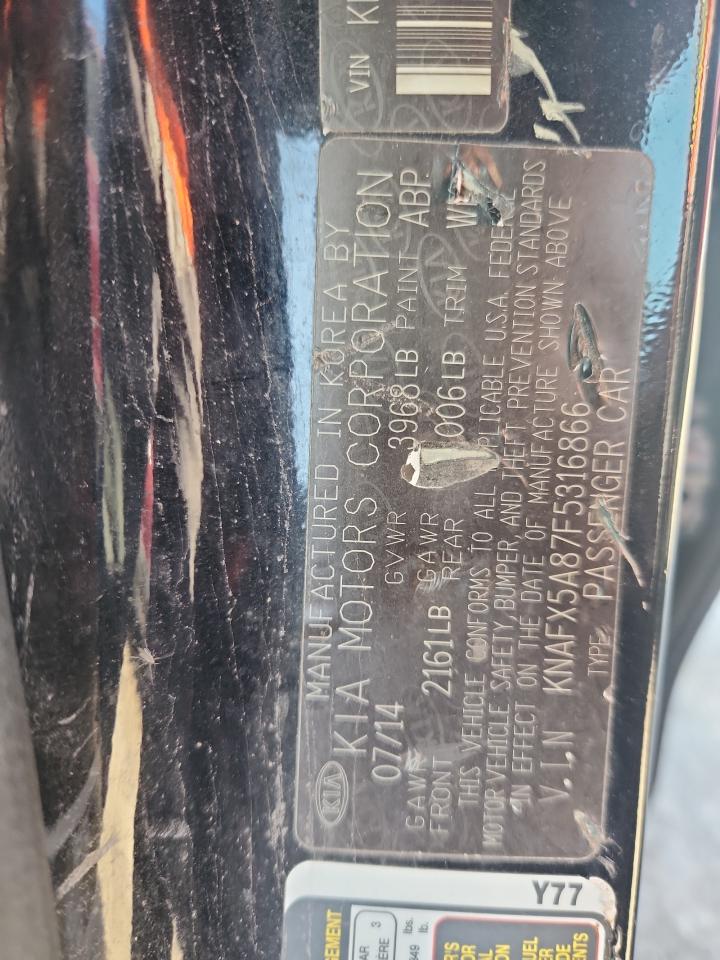 2015 Kia Forte Ex VIN: KNAFX5A87F5316866 Lot: 84048595