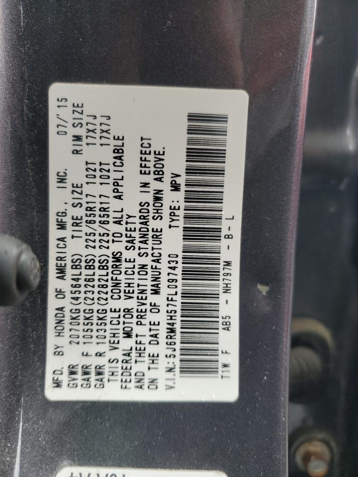 2015 Honda Cr-V Ex VIN: 5J6RM4H57FL097430 Lot: 81603115