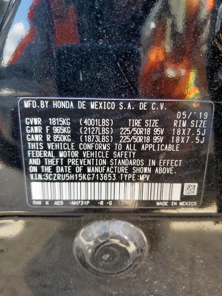 2019 Honda Hr-V Sport VIN: 3CZRU5H15KG713653 Lot: 82098805