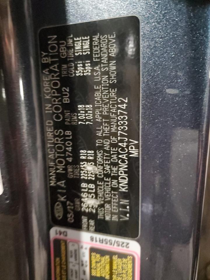 2018 Kia Sportage Ex VIN: KNDPNCAC4J7333742 Lot: 70758995