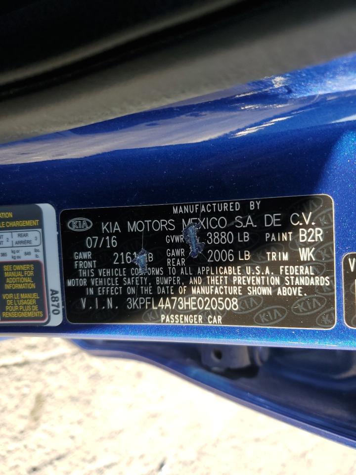 2017 Kia Forte Lx VIN: 3KPFL4A73HE020508 Lot: 80560535