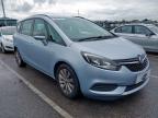 2017 VAUXHALL ZAFIRA TOURER DESIGN TURB  for sale at Copart CHESTER