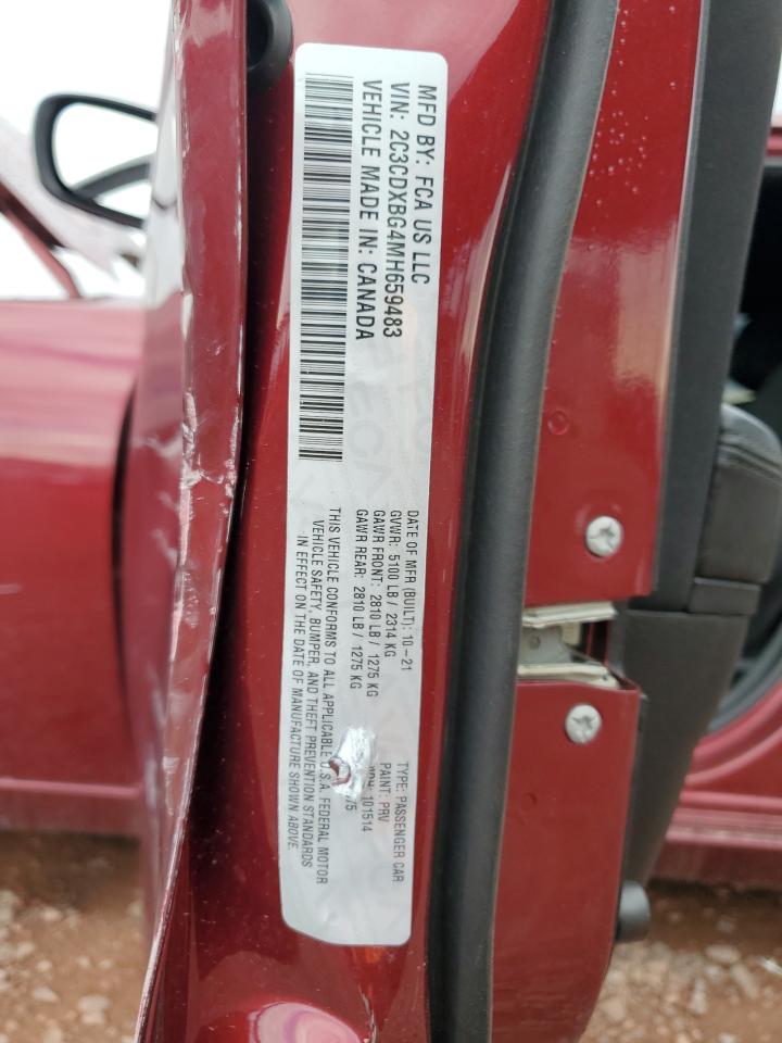 2021 Dodge Charger Sxt VIN: 2C3CDXBG4MH659483 Lot: 70920265