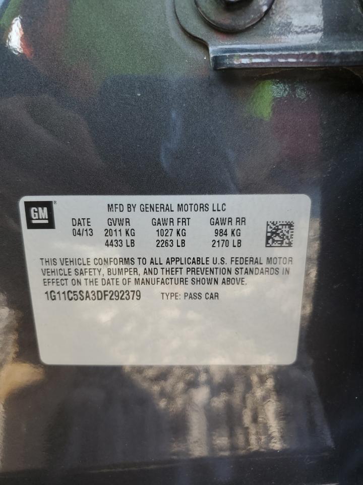 2013 Chevrolet Malibu 1Lt VIN: 1G11C5SA3DF292379 Lot: 81366855