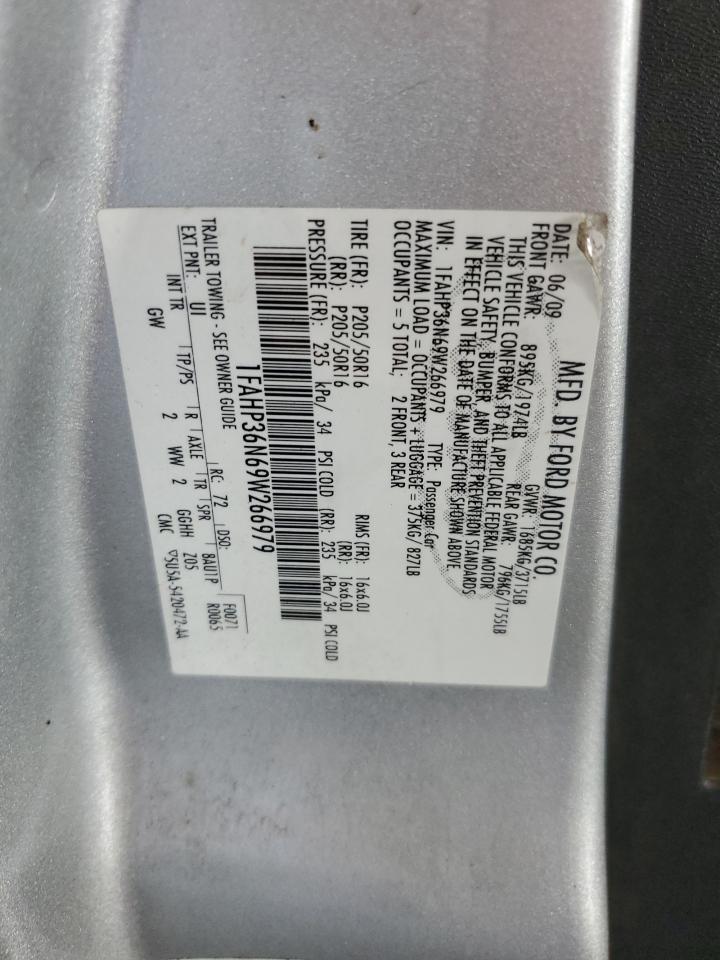 2009 Ford Focus Ses VIN: 1FAHP36N69W266979 Lot: 81032565