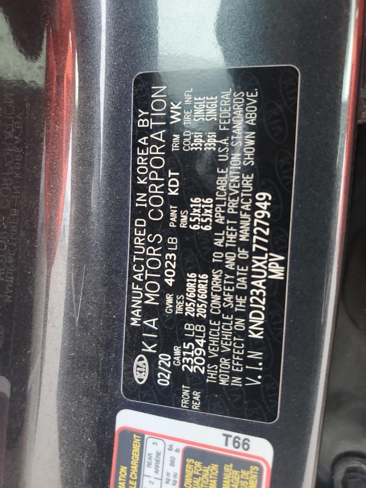 2020 Kia Soul Lx VIN: KNDJ23AUXL7727949 Lot: 80614255