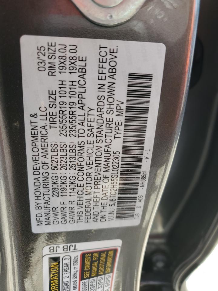 2025 Acura Rdx Technology VIN: 5J8TC2H55SL022305 Lot: 71586005