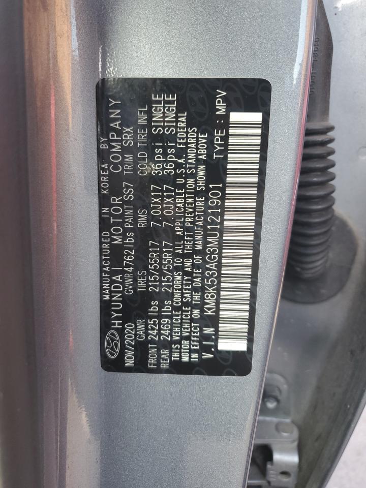 2021 Hyundai Kona Ultimate VIN: KM8K53AG3MU121901 Lot: 81632295