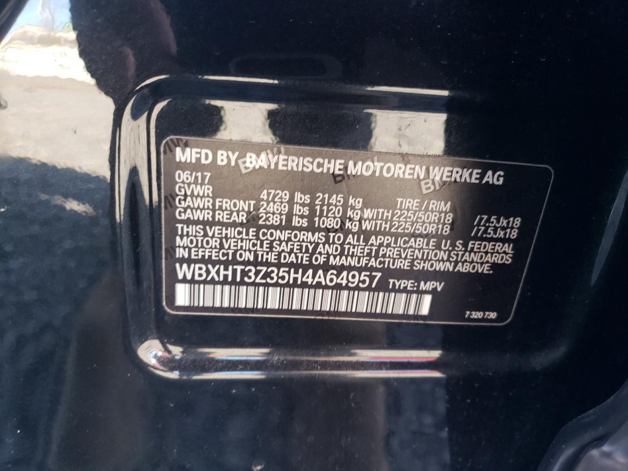 2017 BMW X1 xDrive28I VIN: WBXHT3Z35H4A64957 Lot: 70303865