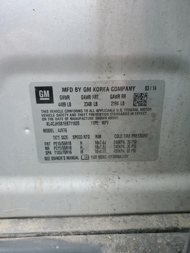 2014 Buick Encore Premium VIN: KL4CJHSB1EB711820 Lot: 80312805