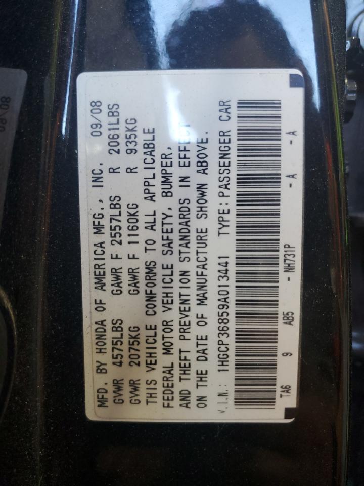 2009 Honda Accord Exl VIN: 1HGCP36859A013441 Lot: 81600545