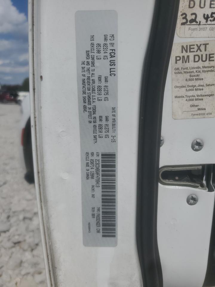 2015 Dodge Charger Se VIN: 2C3CDXBG0FH799419 Lot: 84009815