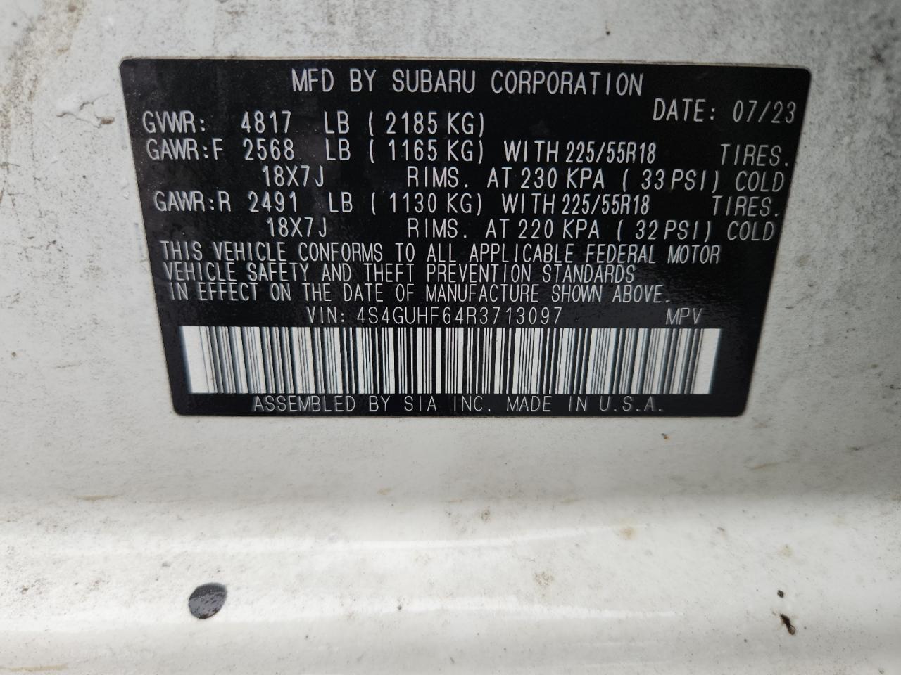 2024 Subaru Crosstrek Sport VIN: 4S4GUHF64R3713097 Lot: 71421075