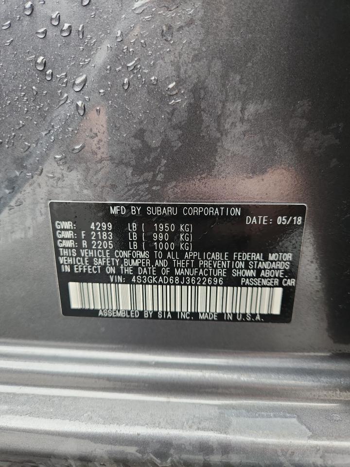 2018 Subaru Impreza Premium Plus VIN: 4S3GKAD68J3622696 Lot: 81640715
