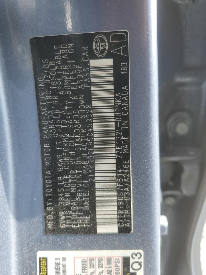 2005 Toyota Matrix VIN: 2T1KR32E95C453328 Lot: 81918775