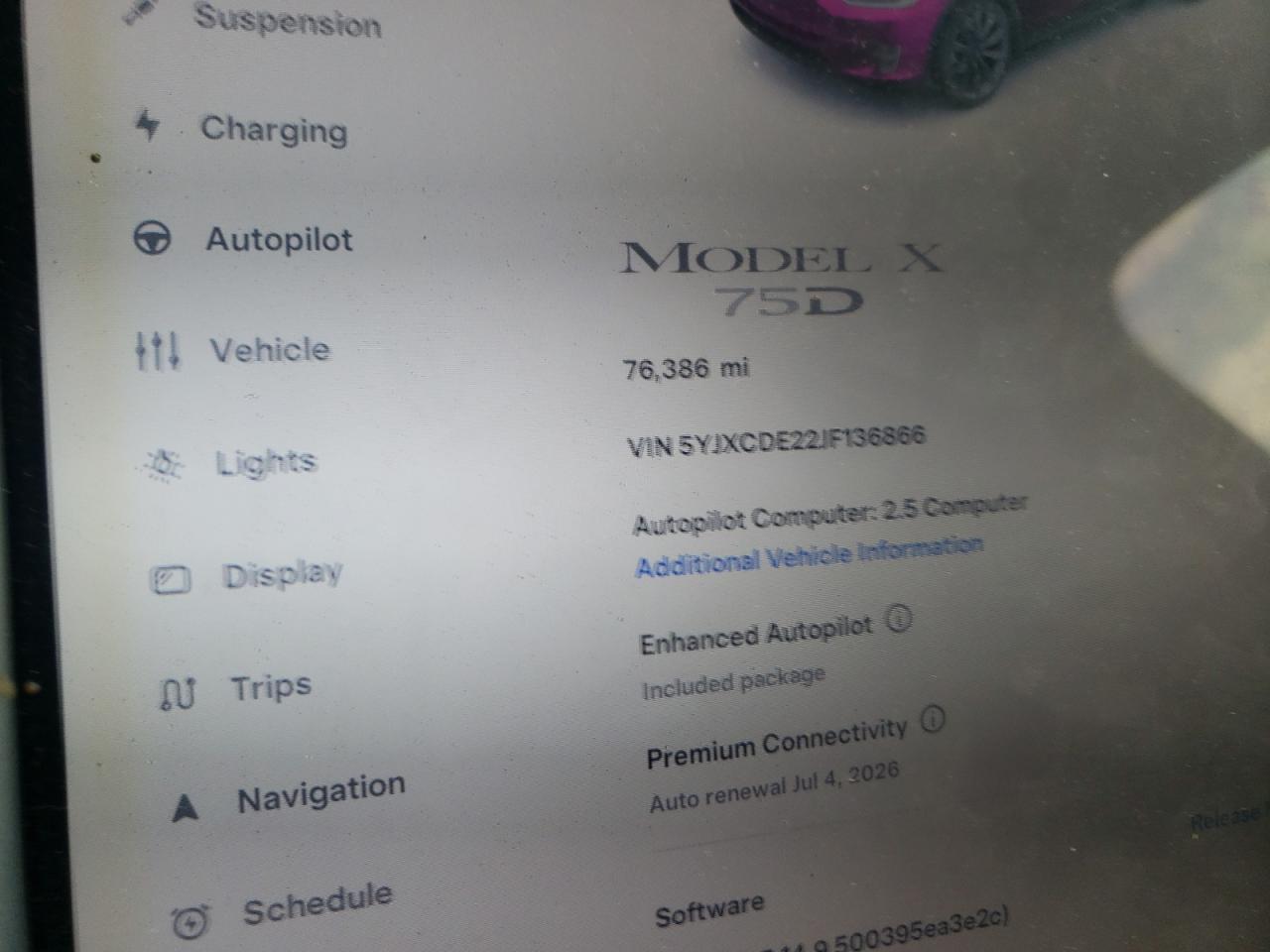 2018 Tesla Model X VIN: 5YJXCDE22JF136866 Lot: 81150265