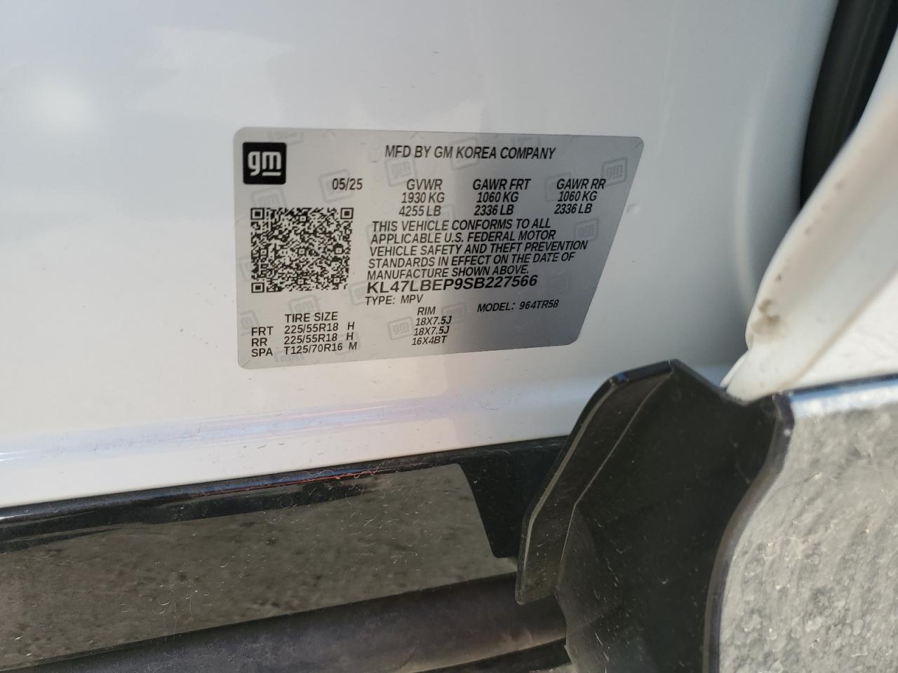 2025 Buick Envista Sport Touring VIN: KL47LBEP9SB227566 Lot: 71789655