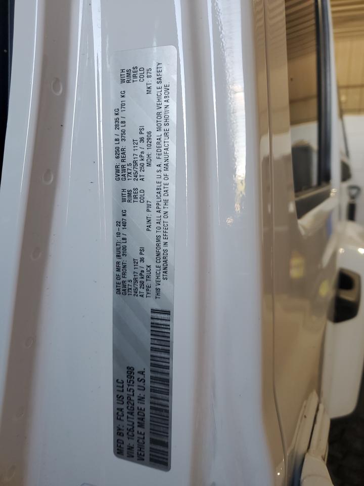 2023 Jeep Gladiator Sport VIN: 1C6JJTAG2PL515998 Lot: 80907665