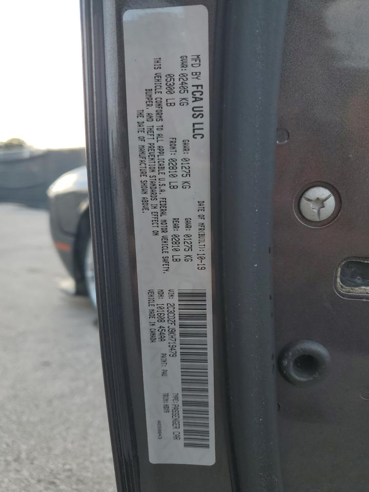 2019 Dodge Challenger R/T Scat Pack VIN: 2C3CDZFJ9KH719479 Lot: 84543605