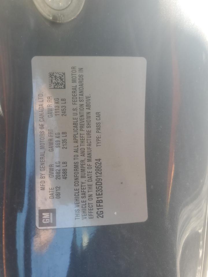 2013 Chevrolet Camaro Lt VIN: 2G1FB1E35D9128624 Lot: 84354135