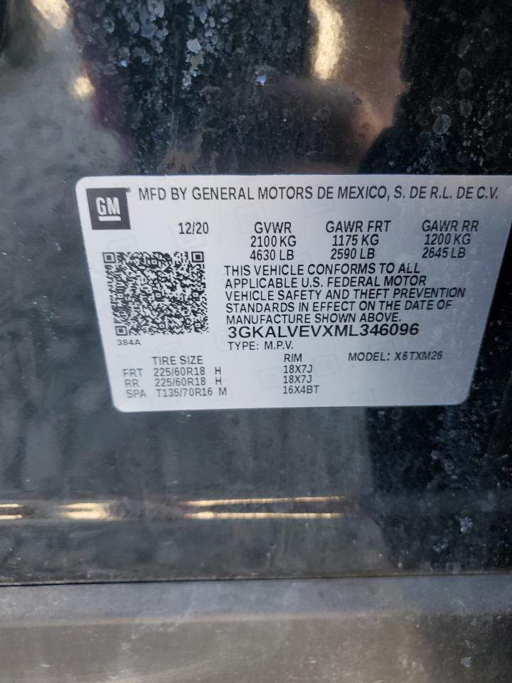 2021 GMC Terrain Slt VIN: 3GKALVEVXML346096 Lot: 80547475