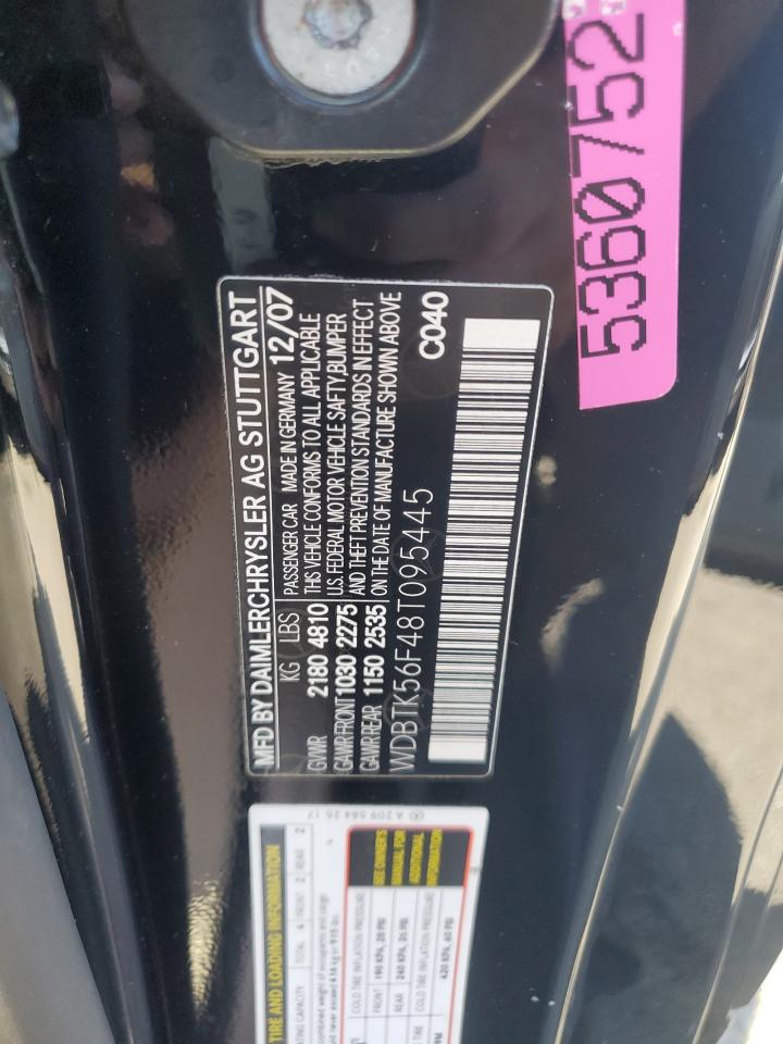 2008 Mercedes-Benz Clk 350 VIN: WDBTK56F48T095445 Lot: 80658545