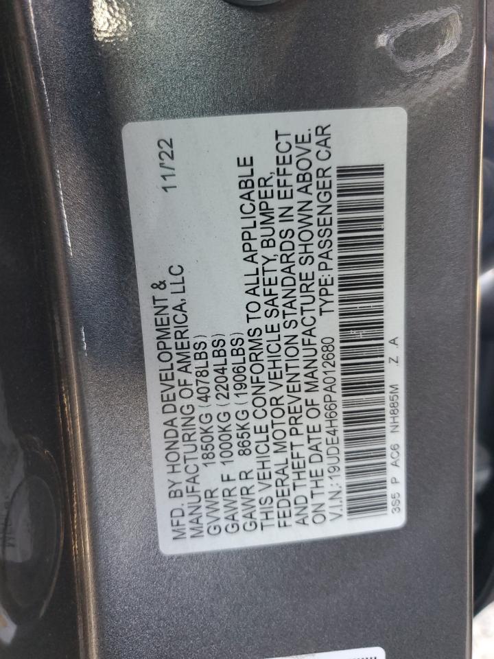 2023 Acura Integra A-Spec Tech VIN: 19UDE4H66PA012680 Lot: 81744075