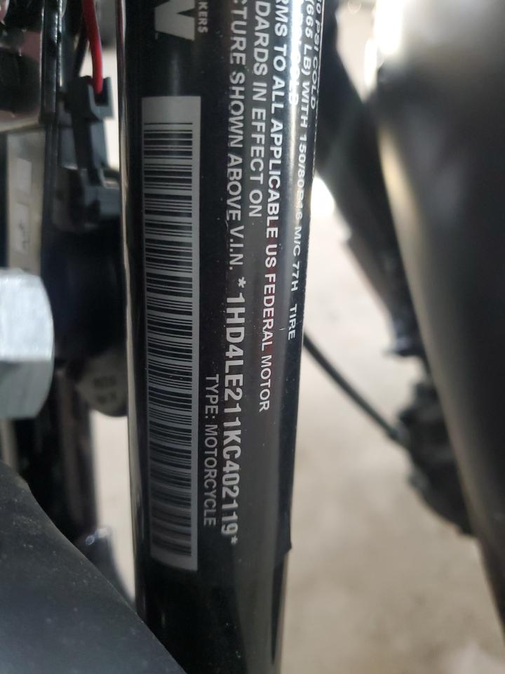 2019 Harley-Davidson Xl883 N VIN: 1HD4LE211KC402119 Lot: 81126705